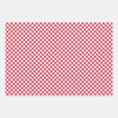 Retro Gingham Cherry Red Inpakpapier Vel (Voorkant)