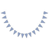 Retro Gingham Echt Blauw Vlaggetjes (Alle)
