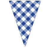 Retro Gingham Echt Blauw Vlaggetjes (Derde vlag)