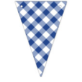 Retro Gingham Echt Blauw Vlaggetjes (Tweede vlag)