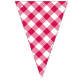 Retro Gingham Framboos Vlaggetjes (Derde vlag)