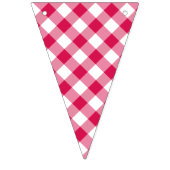 Retro Gingham Framboos Vlaggetjes (Tweede vlag)