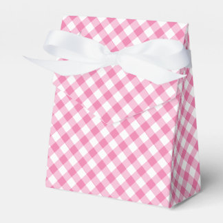 Retro Gingham Fuchsia Roze Bedankdoosjes
