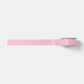 Retro Gingham Fuchsia Roze Satijnen Lint (Voorkant)