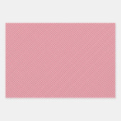 Retro Gingham Kersenrood Inpakpapier Vel (Voorkant 3)