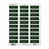Retro Gingham Kerstman & Vrienden Kerstmis Etiket (Full Sheet)