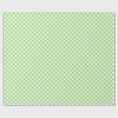 Retro Gingham Lente Groen Cadeaupapier (Vlak)