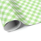 Retro Gingham Lente Groen Cadeaupapier (Rol Hoek)