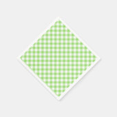 Retro Gingham Lente Groen Servet (Hoek)