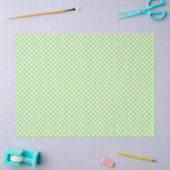 Retro Gingham Lentegroen Tissuepapier (Craft)