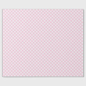 Retro Gingham Licht Roze Cadeaupapier (Vlak)