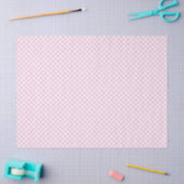Retro Gingham Licht Roze Tissuepapier (Craft)