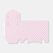 Retro Gingham Light Pink Bedankdoosjes (Uitgevouwen)