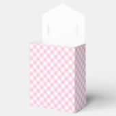 Retro Gingham Light Pink Bedankdoosjes (Geopend)