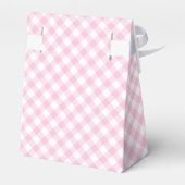 Retro Gingham Light Pink Bedankdoosjes (Achterkant)