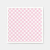 Retro Gingham Light Pink Servet (Voorkant)