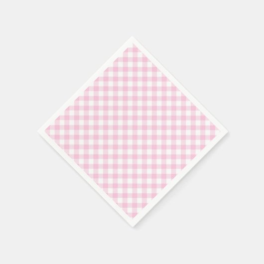 Retro Gingham Light Pink Servet (Hoek)