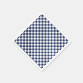 Retro Gingham Navyblauw Servet (Hoek)