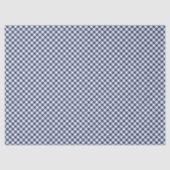 Retro Gingham Navyblauw Tissuepapier (Voorkant)