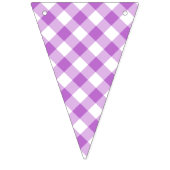 Retro Gingham Orchidee Paars Vlaggetjes (Derde vlag)