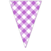 Retro Gingham Orchidee Paars Vlaggetjes (Tweede vlag)
