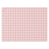 Retro Gingham Patroonroze en witte strepen Tafelkleed (Voorkant (Horizontaal))
