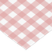 Retro Gingham Patroonroze en witte strepen Tafelkleed (Gekanteld)
