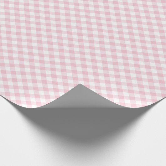 Retro Gingham Pink Cadeaupapier (Hoek)