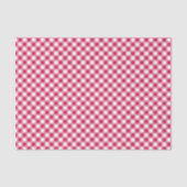 Retro Gingham Raspberry Tissuepapier (Voorkant)