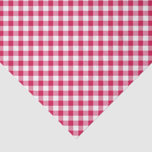 Retro Gingham Raspberry Tissuepapier (Detail)