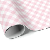 Retro Gingham Roze  Cadeaupapier (Rol Hoek)