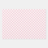 Retro Gingham Roze Inpakpapier Vel (Voorkant 2)