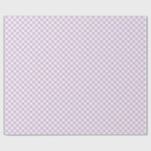 Retro Gingham Soft Lilac Cadeaupapier (Vlak)