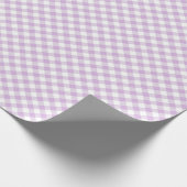 Retro Gingham Soft Lilac Cadeaupapier (Hoek)