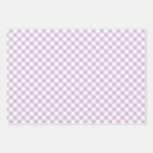 Retro Gingham Soft Lilac Inpakpapier Vel (Voorkant 2)