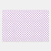 Retro Gingham Soft Lilac Inpakpapier Vel (Voorkant)
