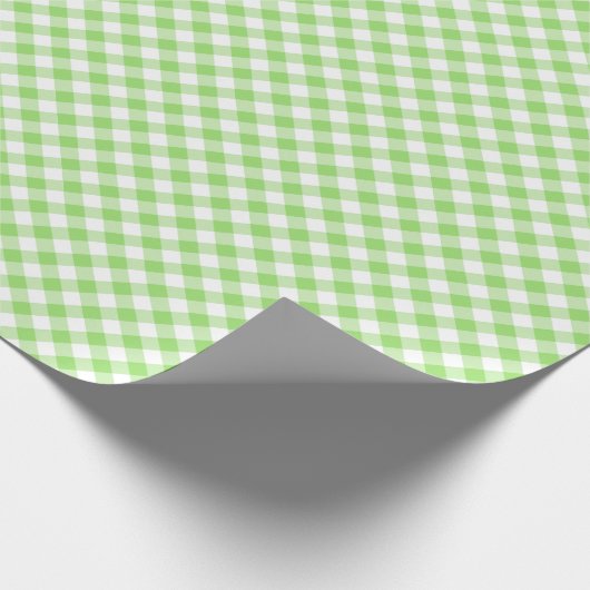 Retro Gingham Spring Green Cadeaupapier (Hoek)