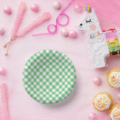 Retro Gingham Summer Green Papieren Kommen (Feest)