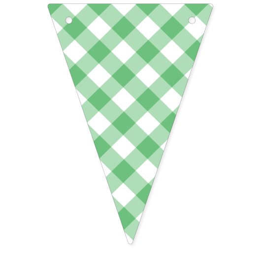 Retro Gingham Summer Green Vlaggetjes (Eerste vlag)