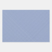 Retro Gingham True Blue Inpakpapier Vel (Voorkant 3)