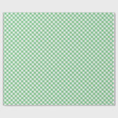 Retro Gingham Zomer Groen Cadeaupapier (Vlak)