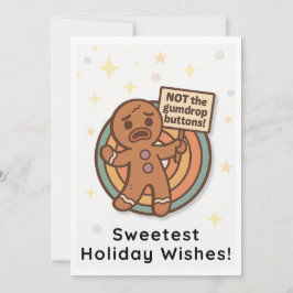 Retro Gingy Christmas Card – Cute Holiday Greeting Feestdagenkaart