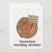 Retro Gingy Christmas Card – Cute Holiday Greeting Feestdagenkaart (Voorkant / Achterkant)