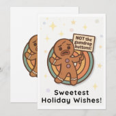 Retro Gingy Kerstkaart – Schattige Kerstgroet (Voorkant / Achterkant)