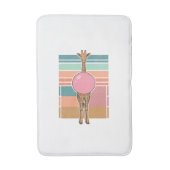 Retro Giraffe Bubblegum Graveer Shirt Ontwerp_1 Badmat (Voorkant Verticaal)
