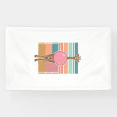 Retro Giraffe Bubblegum Graveer Shirt Ontwerp_1 Spandoek (Horizontaal)