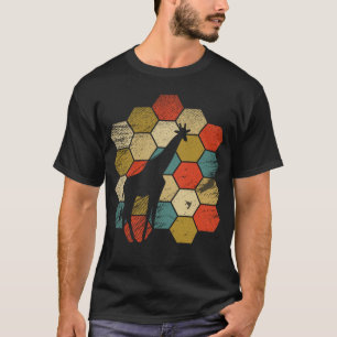 Retro  Giraffe en schattig dier 3 T-shirt