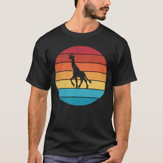 Retro Giraffe en schattig dier 7 T-shirt (Voorkant)