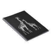Retro Giraffe Funny Safari Animal Art Notitieboek (Rechterzijde)