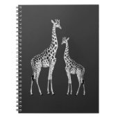 Retro Giraffe Funny Safari Animal Art Notitieboek (Voorkant)